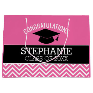 Les filles de graduation Félicitations Cadeau tag bleu sash