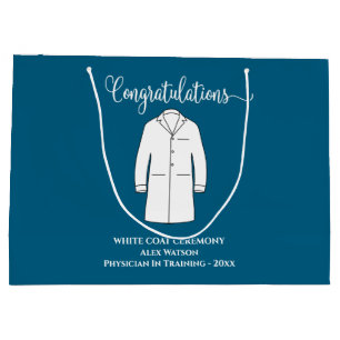Grand Sac Cadeau Félicitations Médecin Docteur en blouse blanche