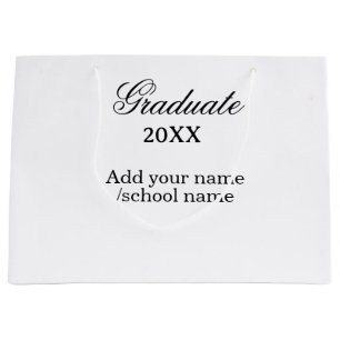 Grand Sac Cadeau Félicitations simples de remise des diplômes minim