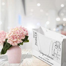 Grand Sac Cadeau Félicitations White Coat Cérémonie Docteur Grad