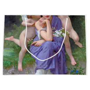 Grand Sac Cadeau Femme avec Cupidon, Bouguereau