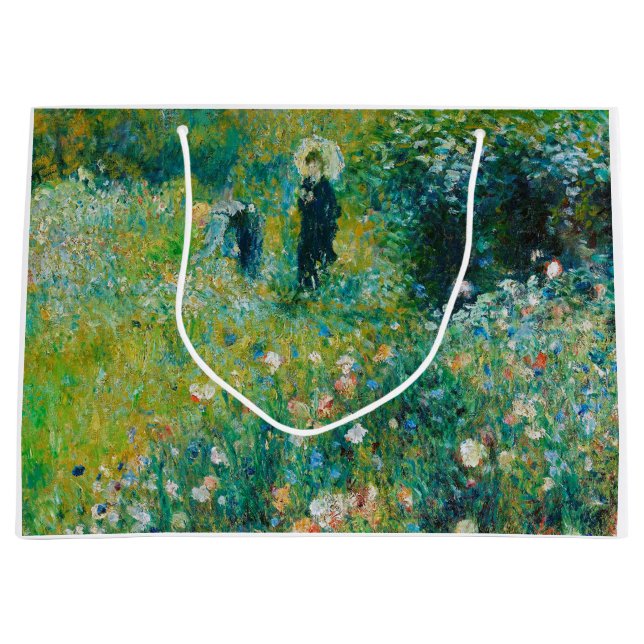 Grand Sac Cadeau Femme avec Parasol, Jardin, Renoir (Devant)