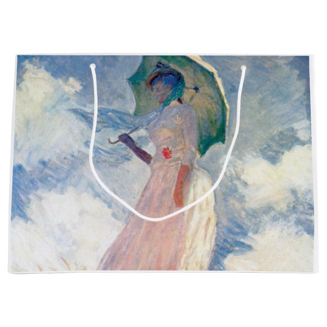 Grand Sac Cadeau Femme avec un parasol, Claude Monet, 1886 (Devant)