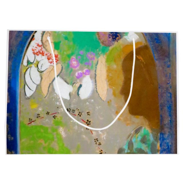 Grand Sac Cadeau Femme dans la fenêtre, Redon (Dos)