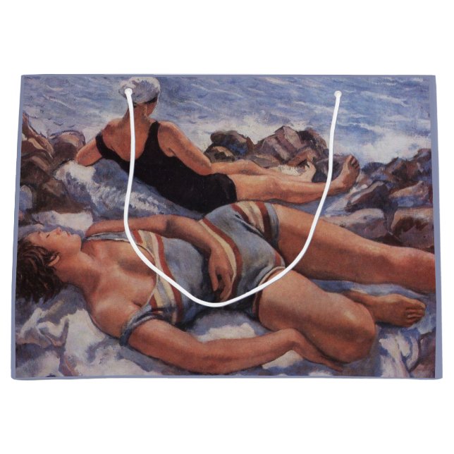 Grand Sac Cadeau Femmes bronzage sur la plage (par Serebriakova) (Devant)