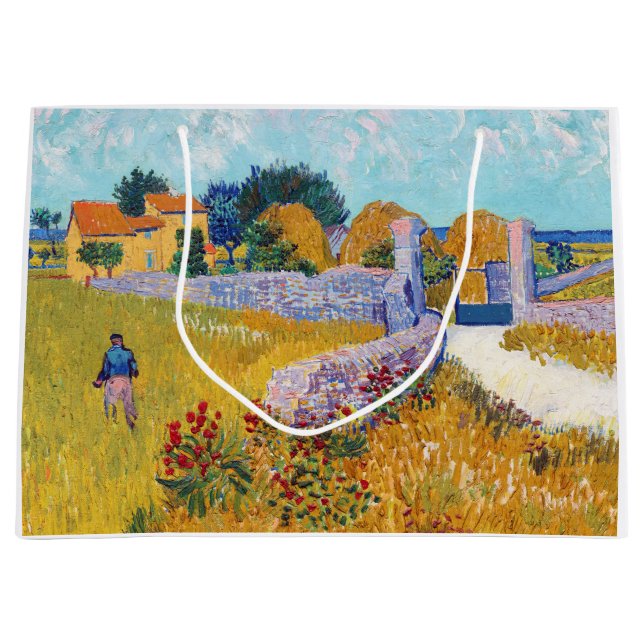 Grand Sac Cadeau Ferme en Provence, Van Gogh (Devant)