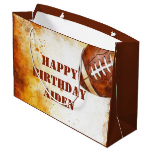 Grand Sac Cadeau Fête à thème de football sur mesure