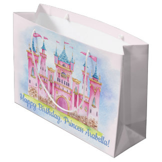 Grand Sac Cadeau Fête d'anniversaire de princesse
