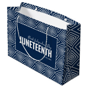 Grand Sac Cadeau Fête de l'Indépendance Bleue Blanc 19 juin 19 JUNE