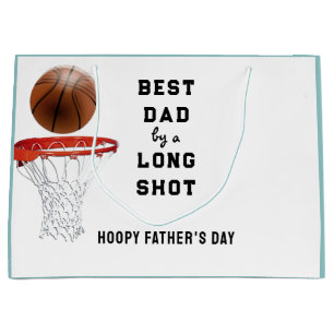 Grand Sac Cadeau Fête des Pères Basketball Papa