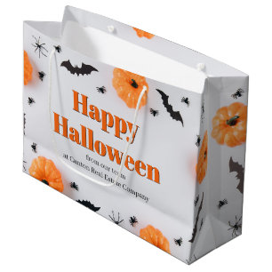 Grand Sac Cadeau Fête d'Halloween personnalisée pour l'entreprise