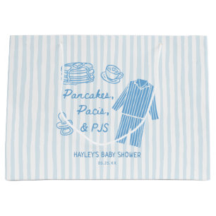 Grand Sac Cadeau Fête prénatale garçon Pancakes, Pacis & PJs