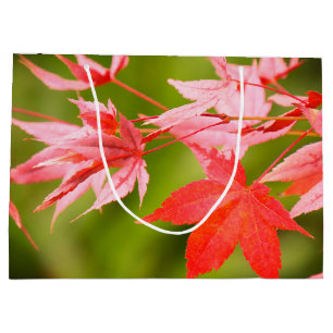 Grand Sac Cadeau Feuilles d'érable japonais