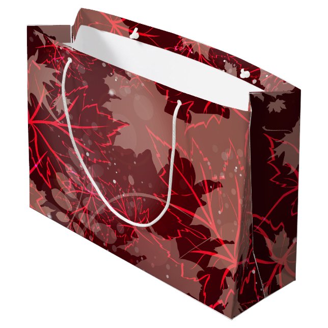 Grand Sac Cadeau Feuilles d'or 1 (Dos Angle)
