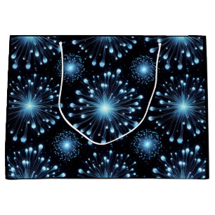 Grand Sac Cadeau Feux d'Artifice Intenses 