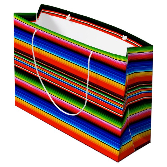 Grand Sac Cadeau Fiesta Mexicaine Serape (Dos Angle)