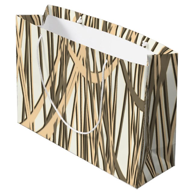 Grand Sac Cadeau Filament Doré (Dos Angle)