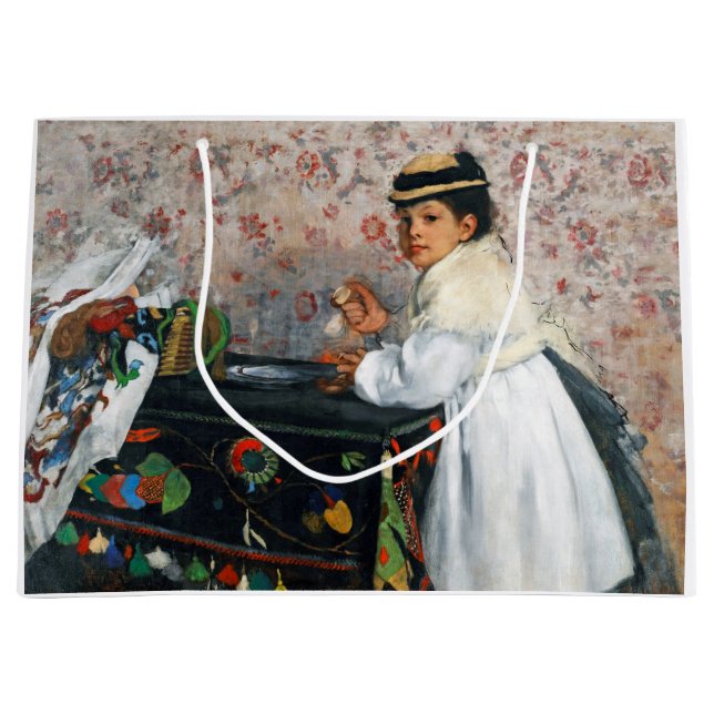 Grand Sac Cadeau Fille dans un Casquette, Edgar Degas (Devant)