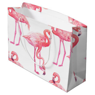 Grand Sac Cadeau Flamants roses