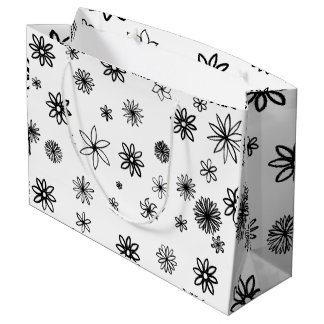 Grand Sac Cadeau Fleur d'amour