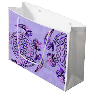 Grand Sac Cadeau Fleur de la vie / Blume des Lebens - violette de t