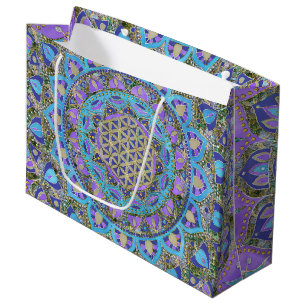 Grand Sac Cadeau Fleur De Vie - Mandala India Style 2