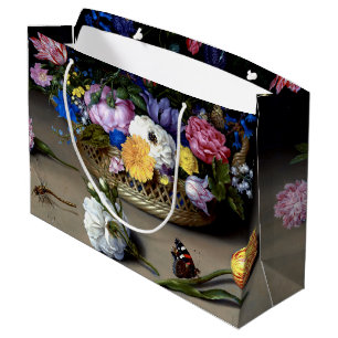 Grand Sac Cadeau Fleur Encore Vie Bosschaert Néerlandais Peinture A