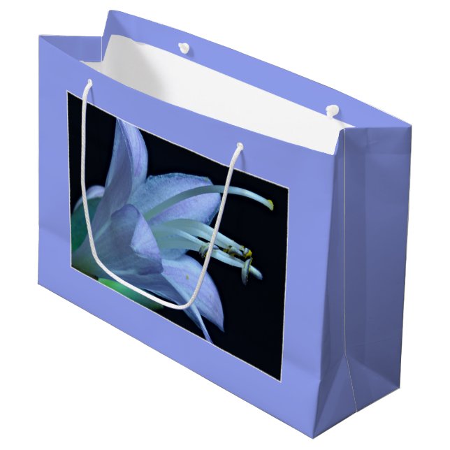 Grand Sac Cadeau Fleur Hosta, élégant Portrait Solo Photographie (Devant Angle)