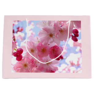 Grand Sac Cadeau Fleur rose