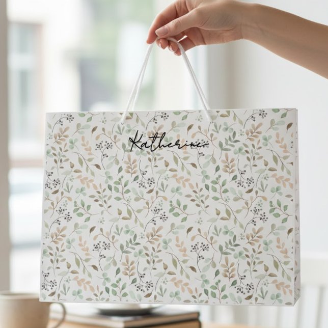 Grand Sac Cadeau Fleur sauvage Boho  (Créateur téléchargé)