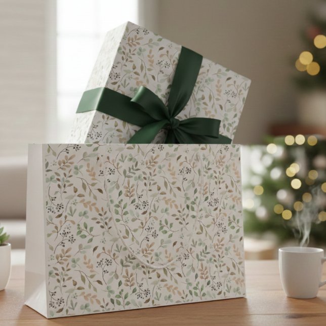 Grand Sac Cadeau Fleur Sauvage Boho  (Créateur téléchargé)
