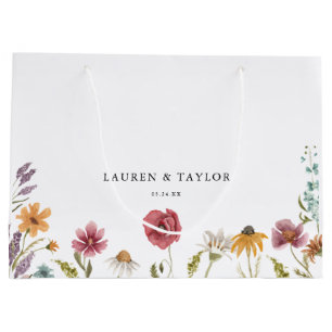 Grand Sac Cadeau Fleur sauvage Floral Wedding Faveurs