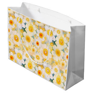 Grand Sac Cadeau Fleur sauvage Jaune Orange Joyeux Daffodiles