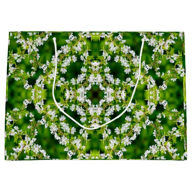 Grand Sac Cadeau Fleurs de cerisiers (Devant)