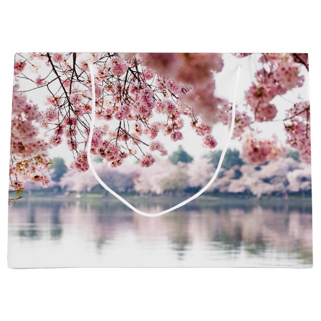 Grand Sac Cadeau Fleurs de cerisiers (Devant)