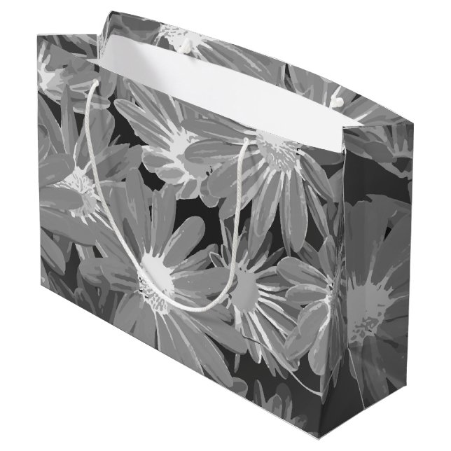 Grand Sac Cadeau Fleurs rouges et jaunes 2 (Dos Angle)