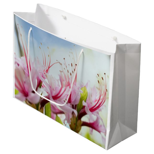 Grand Sac Cadeau Fleurs sauvages de l'Azalée (Devant Angle)
