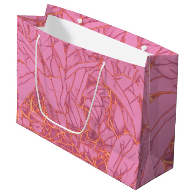 Grand Sac Cadeau Floral (Devant Angle)