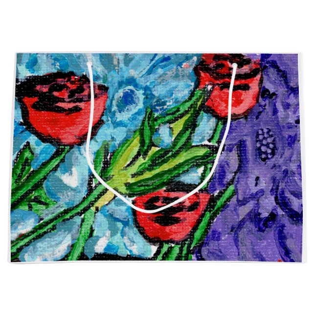 Grand Sac Cadeau Floral Gift Bag (Devant)
