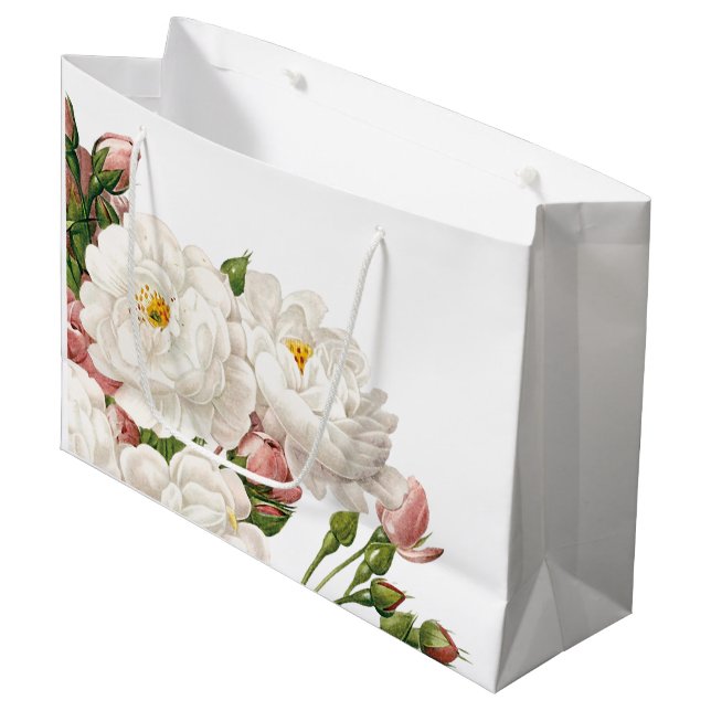 Grand Sac Cadeau Floral mignon, fleurs (Devant Angle)