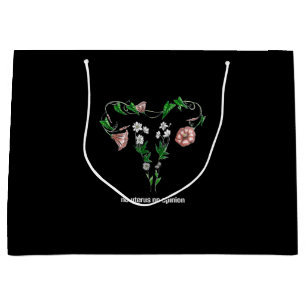Grand Sac Cadeau Floral No Uterus No Opinion Droits des femmes