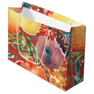 Grand Sac Cadeau Florales abondantes III