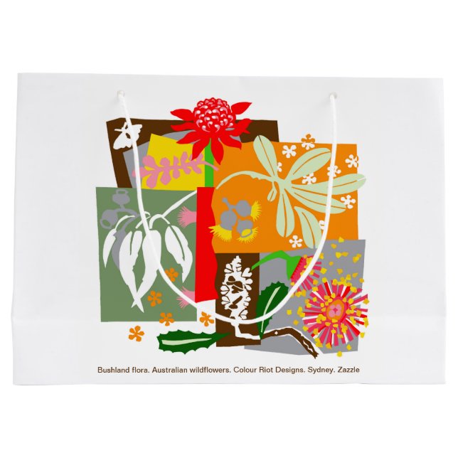 Grand Sac Cadeau Flore autochtone australienne BUSHLAND - (Dos)