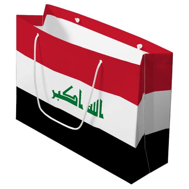 Grand Sac Cadeau Flot d'Iraq (Devant Angle)