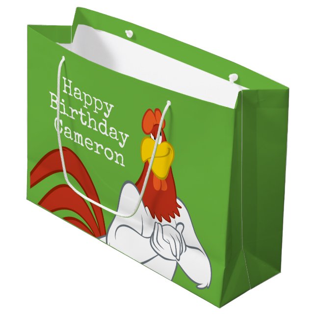 Grand Sac Cadeau Foghorn Leghorn | Mauvais regard (Devant Angle)