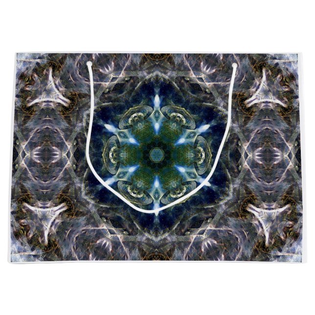 Grand Sac Cadeau Folk Mandala (Devant)