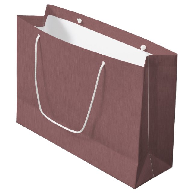 Grand Sac Cadeau Fond texturé rose calme & simple (Devant Angle)