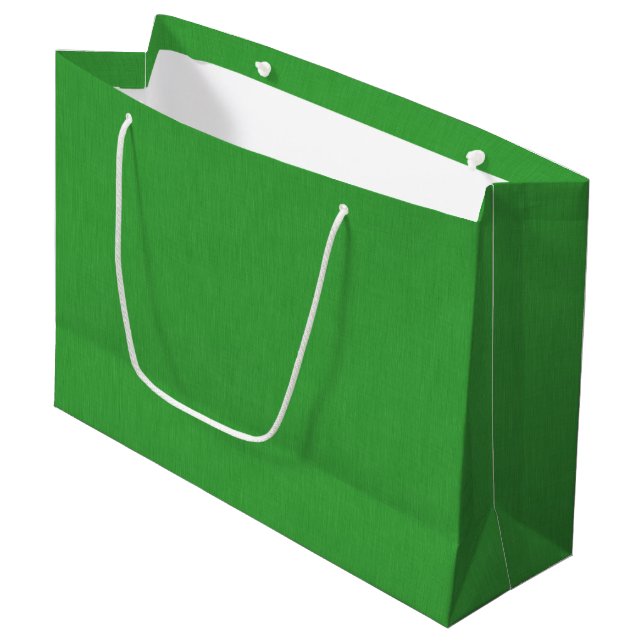 Grand Sac Cadeau Fond vert texturé visuel calme et simple (Devant Angle)