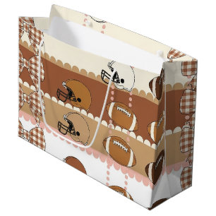 Grand Sac Cadeau Football Coquette à motif léopard (5)