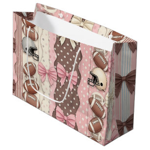 Grand Sac Cadeau Football Coquette à motif léopard (9)